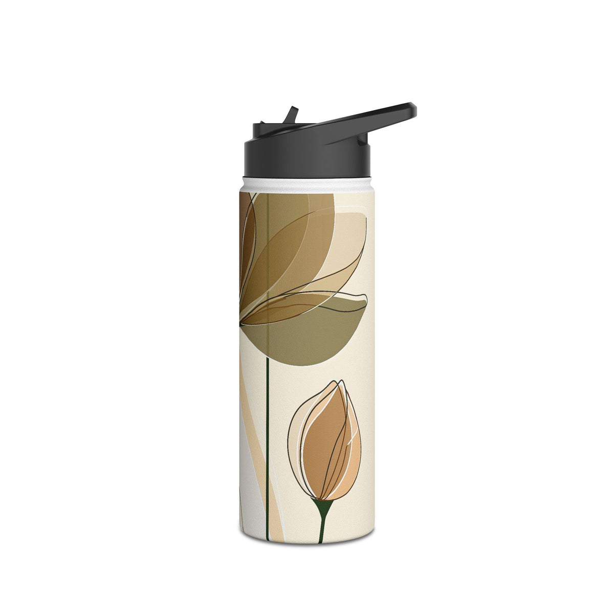 Translucent Petal Contour · Insulated Water Bottle · Beige