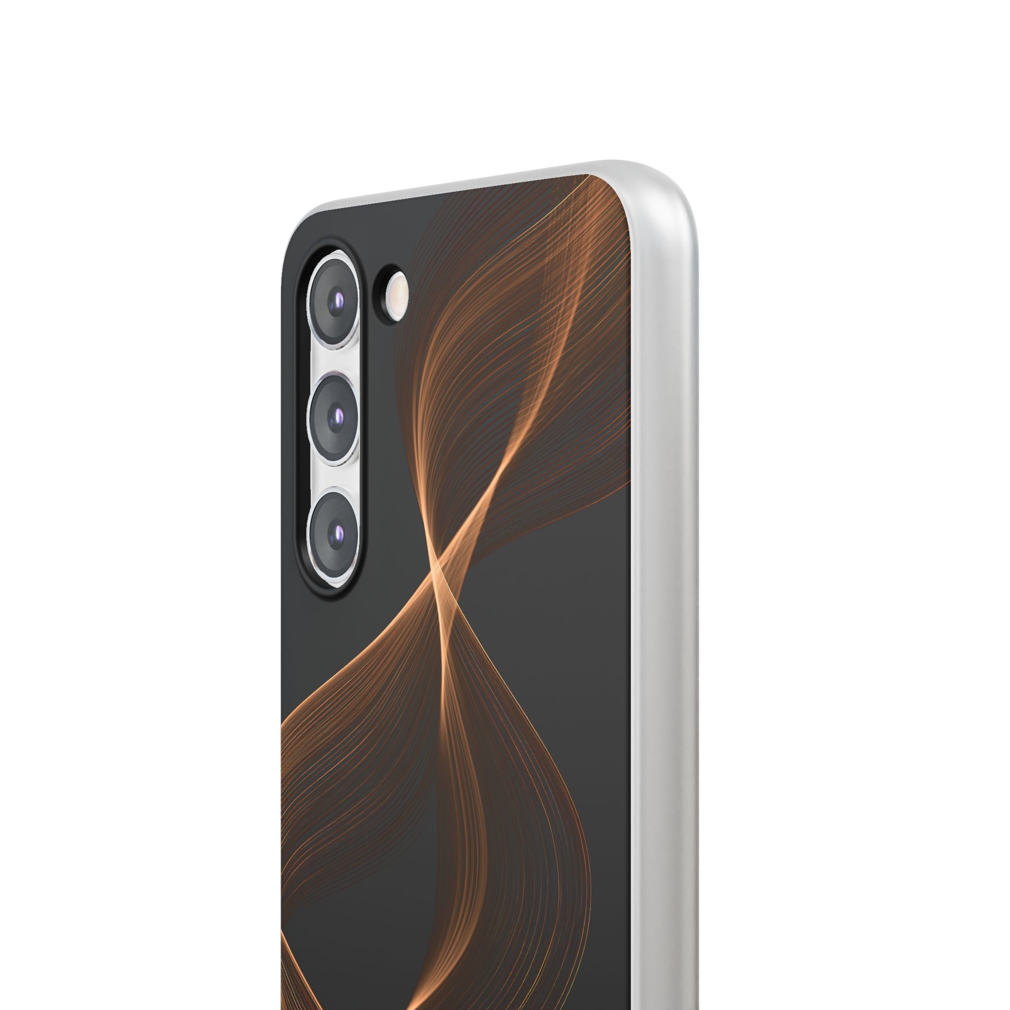 Brown Lite Phone Case for Samsung - Copper Silk Wave