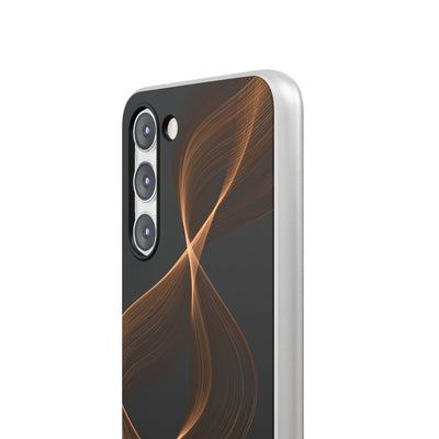 Brown Lite Phone Case for Samsung - Copper Silk Wave