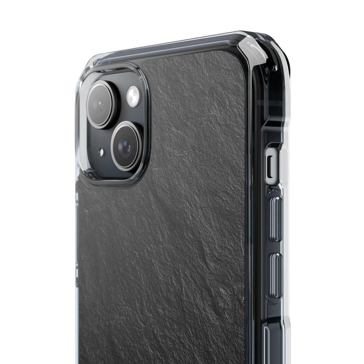 Obsidian Slate · Clear Impact Magnetic Phone Case for iPhone ·  Black
