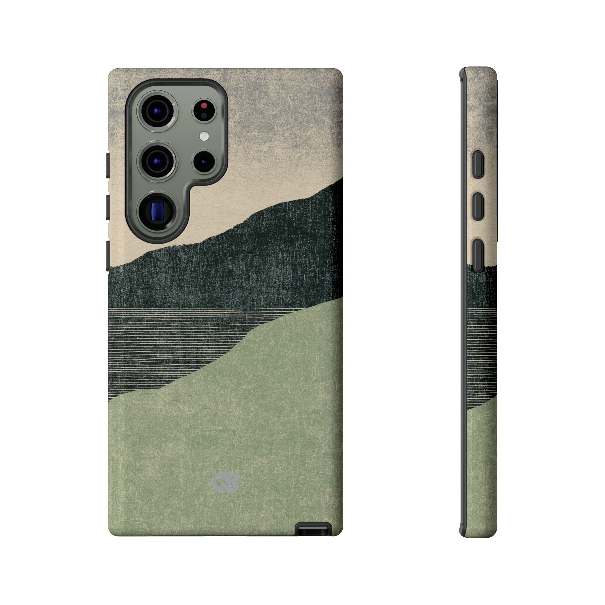 Green Tough Phone Case for Samsung - Moss Ridge Grain
