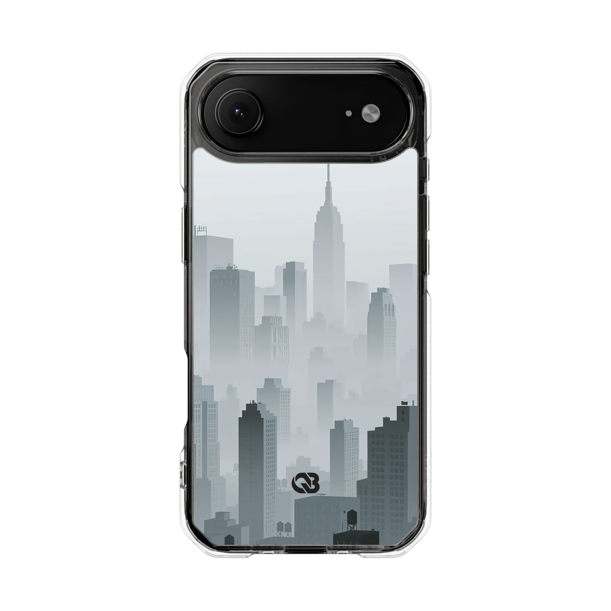 Grey Impact MagSafe Phone Case for iPhone - Steel Mist Skyline