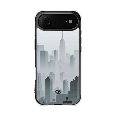 Grey Impact MagSafe Phone Case for iPhone - Steel Mist Skyline