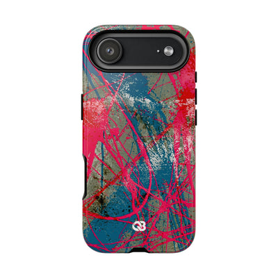 Neon Static Drip · Tough Phone Case for iPhone · Pink
