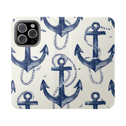 Blue Anchor Breeze - iPhone 16 Pro Case - Wallet