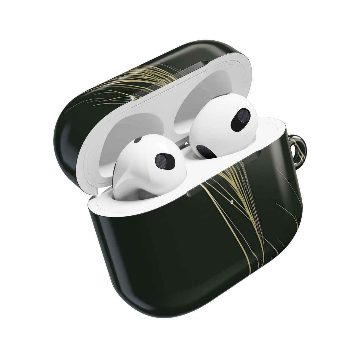 Golden Whispering Reeds · Hard Case for AirPods & AirPods Pro · Green