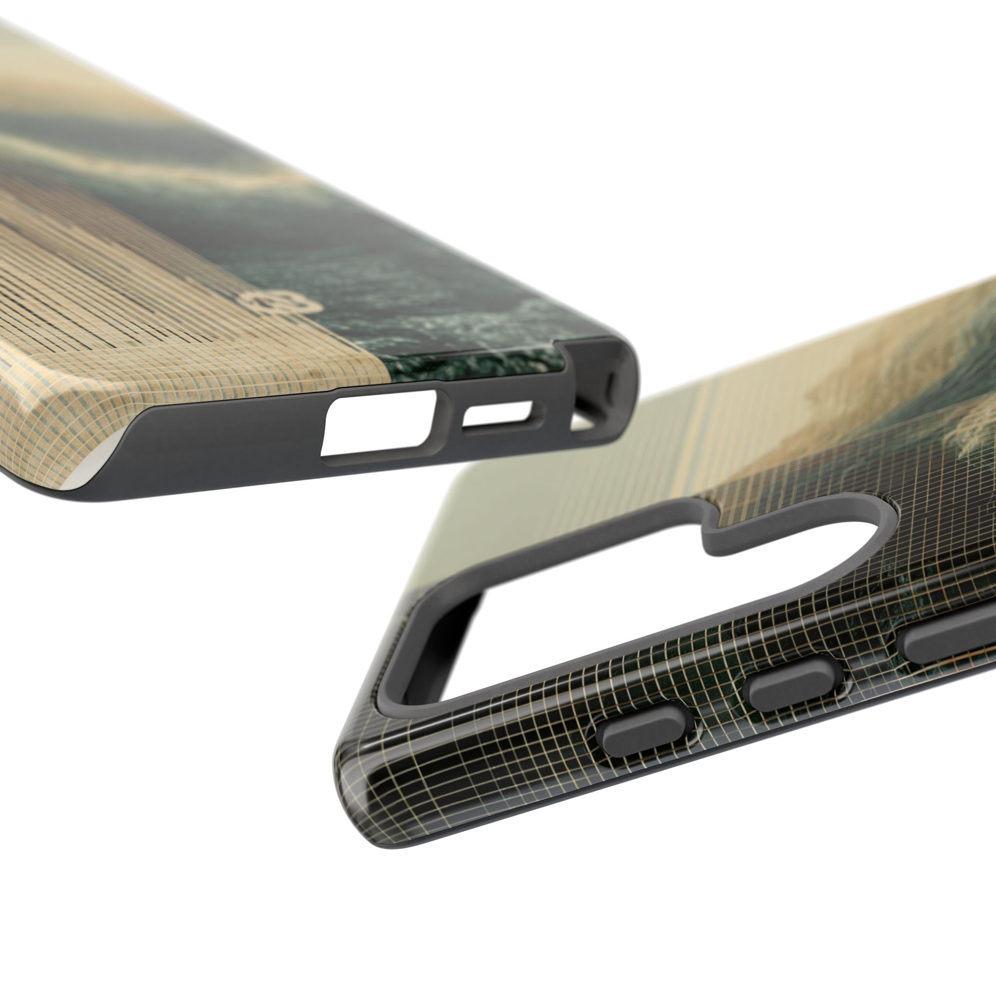 Beige Tough Phone Case for Samsung - Veridian Data Ridge