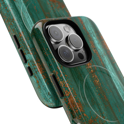 Teal Tough 2.0 Magsafe Phone Case for iPhone - Verdigris Copper Siding
