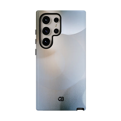 White Tough Phone Case for Samsung - Frosted Ribbed Sphere