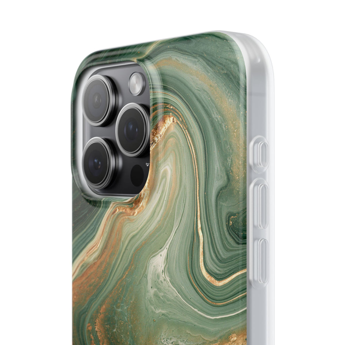 Jade Suminagashi · Lite Phone Case for iPhone ·  Green