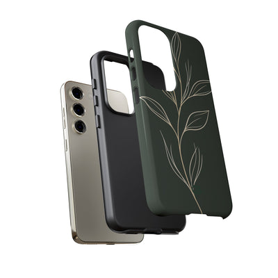 Green Tough Phone Case for Samsung - Deep Moss Willow