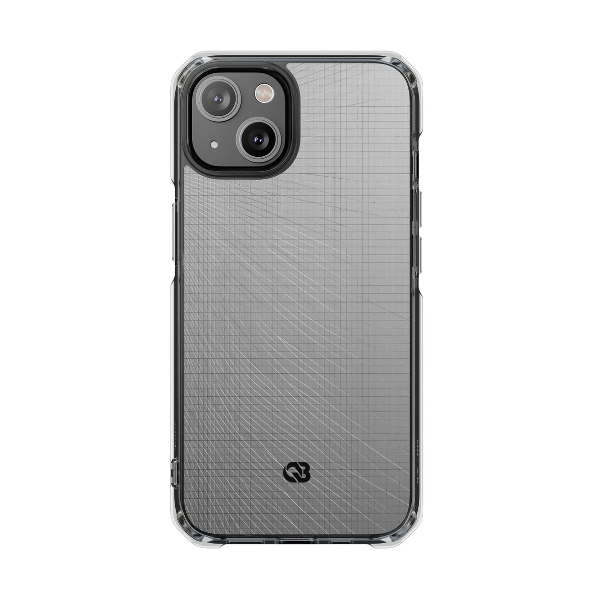 Grey Impact MagSafe Phone Case for iPhone - Chrome Mesh Warp