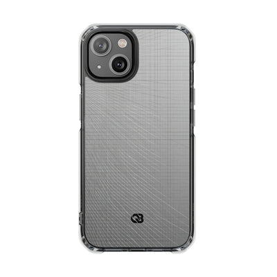 Grey Impact MagSafe Phone Case for iPhone - Chrome Mesh Warp