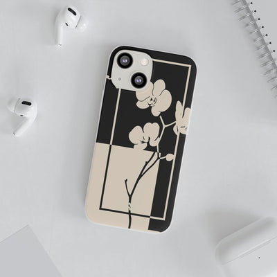 Geometric Orchid Bloom · Lite Phone Case for iPhone ·  Black