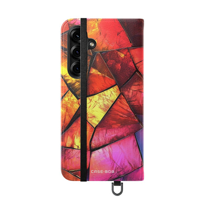 Crimson Shards - Samsung S25+ Case - Wallet