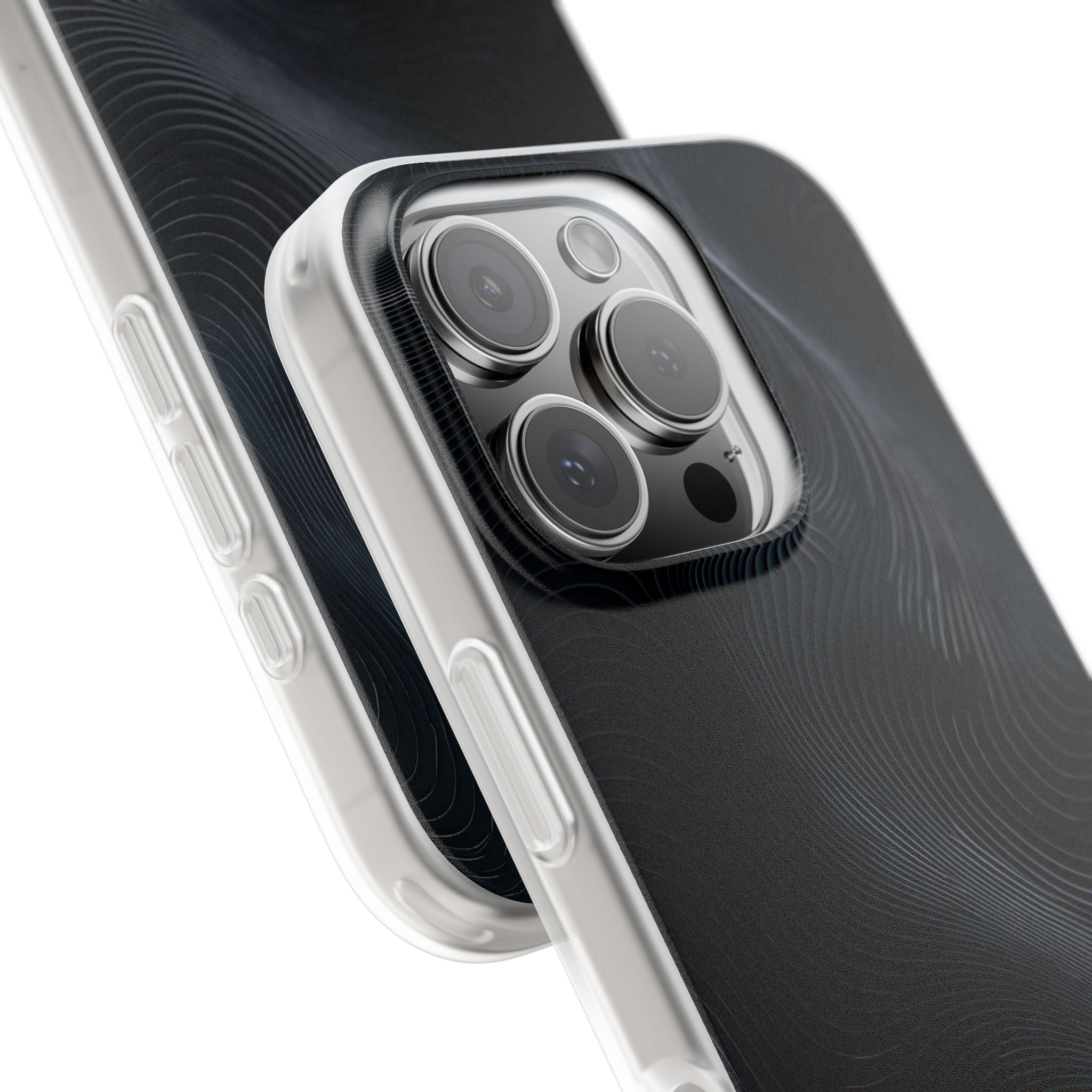 Black Lite Phone Case for iPhone - Obsidian Ridge Flux