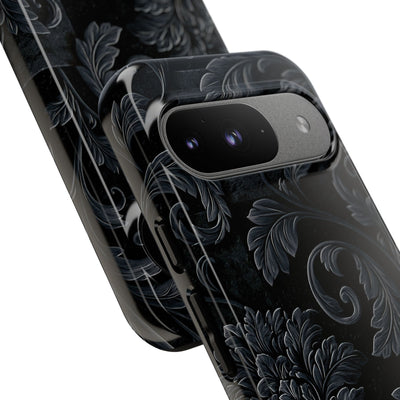 Obsidian Damask · Tough Phone Case for Pixel ·  Black