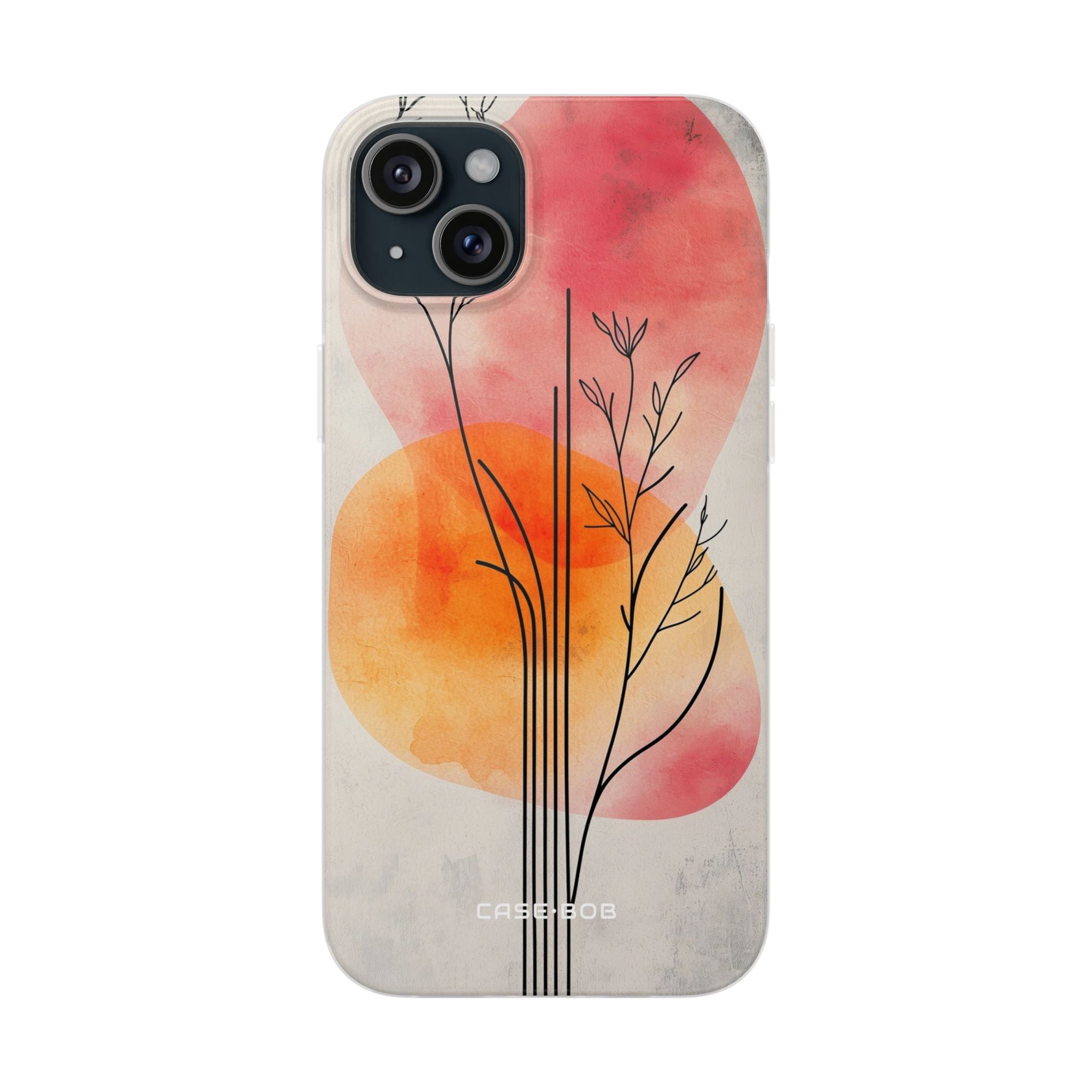 Curved Stem Sunset iPhone 15 Plus Case - Soft