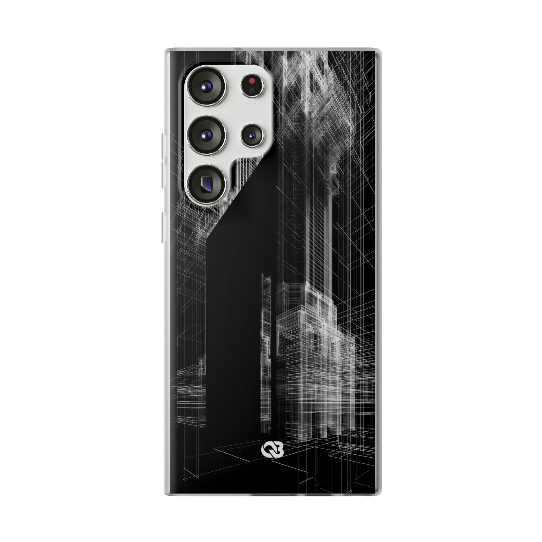 Black Lite Phone Case for Samsung - Ghost Urban Wireframe