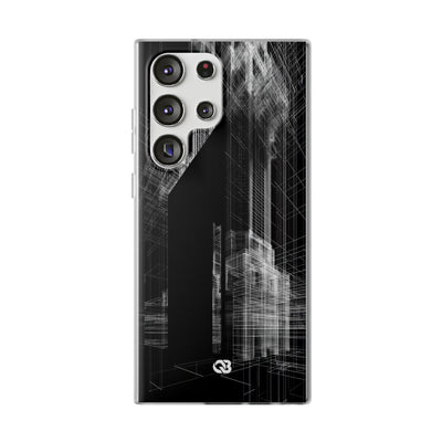 Black Lite Phone Case for Samsung - Ghost Urban Wireframe