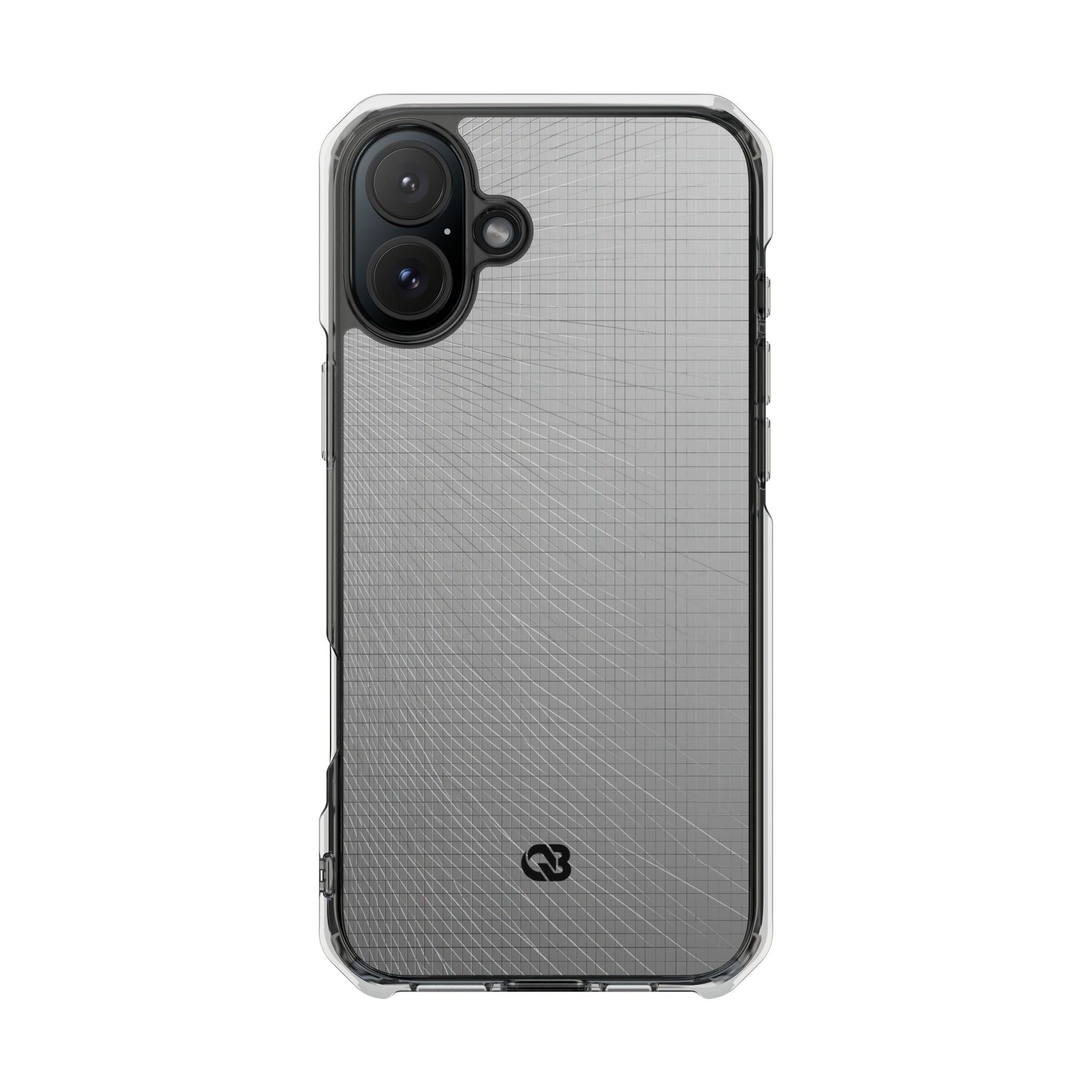 Grey Impact MagSafe Phone Case for iPhone - Chrome Mesh Warp
