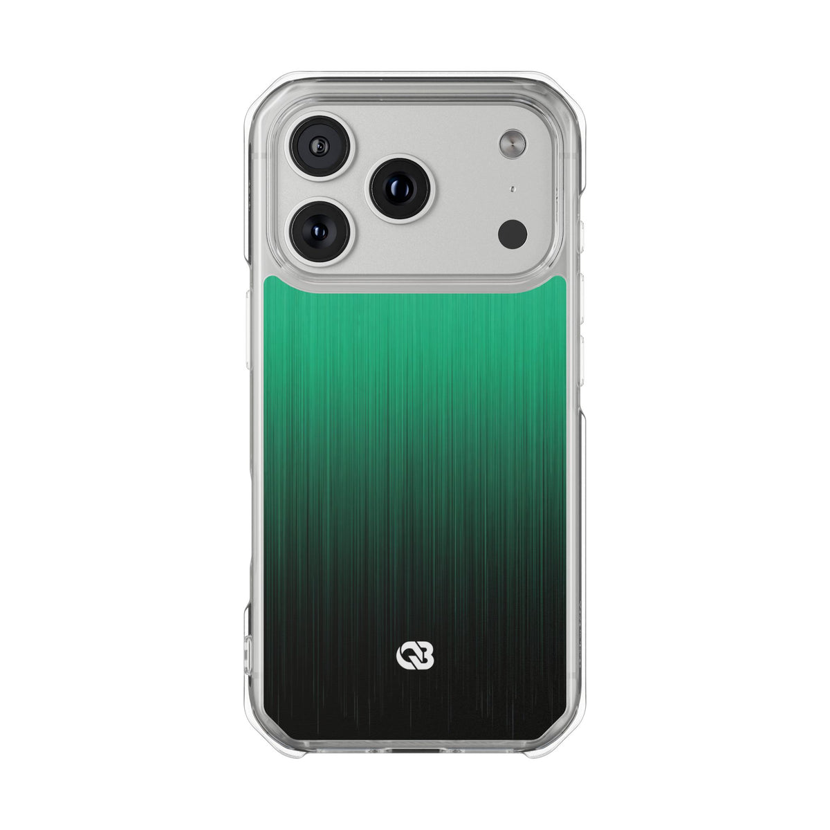 Emerald Cascade · Clear Impact Magnetic Phone Case for iPhone · Green