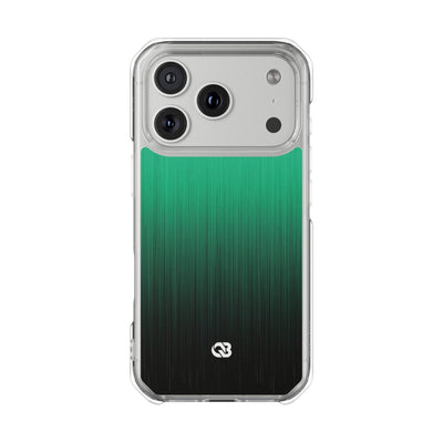 Emerald Cascade · Clear Impact Magnetic Phone Case for iPhone · Green