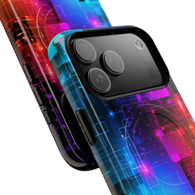 Spectral Circuit Grid · Tough 2.0 Magnetic Phone Case for iPhone · Black