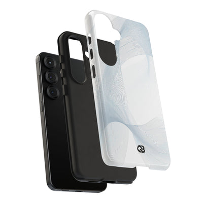 White Tough Phone Case for Samsung - Arctic Line Current