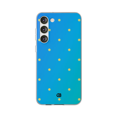 Cyan Sun Dots · Soft Phone Case for Samsung