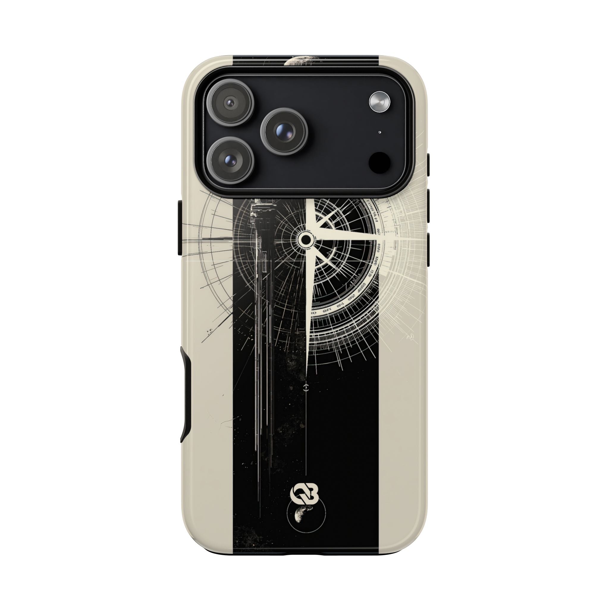 Beige Tough Phone Case for iPhone - Zenith Vector Spire