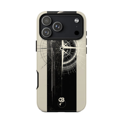Beige Tough Phone Case for iPhone - Zenith Vector Spire