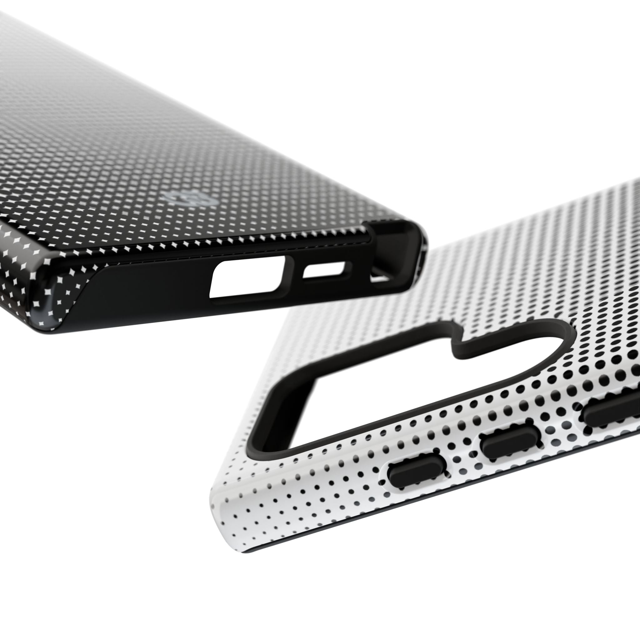 Black Tough Phone Case for Samsung - Obsidian Halftone Flux