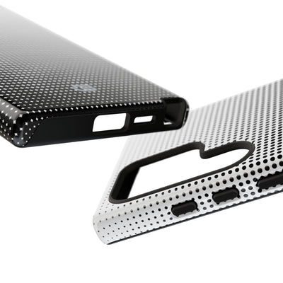 Black Tough Phone Case for Samsung - Obsidian Halftone Flux