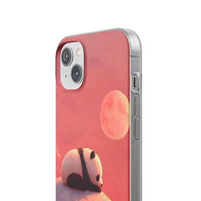 Rose Moon Panda · Soft Phone Case for iPhone