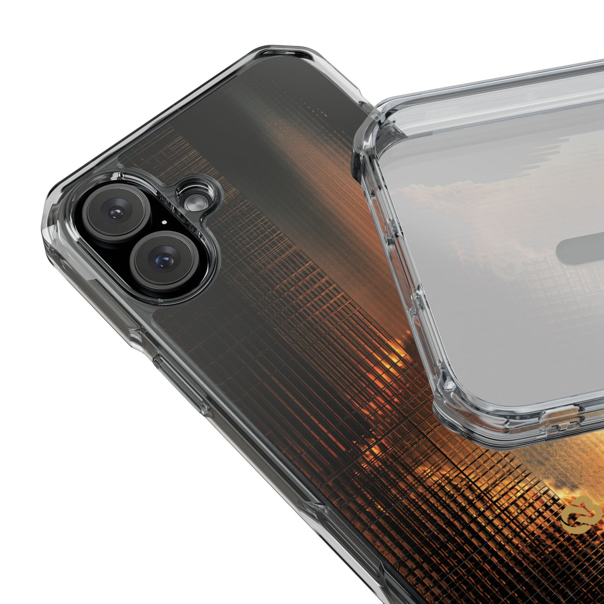 Luminous Grid · Clear Impact Magnetic Phone Case for iPhone · Black