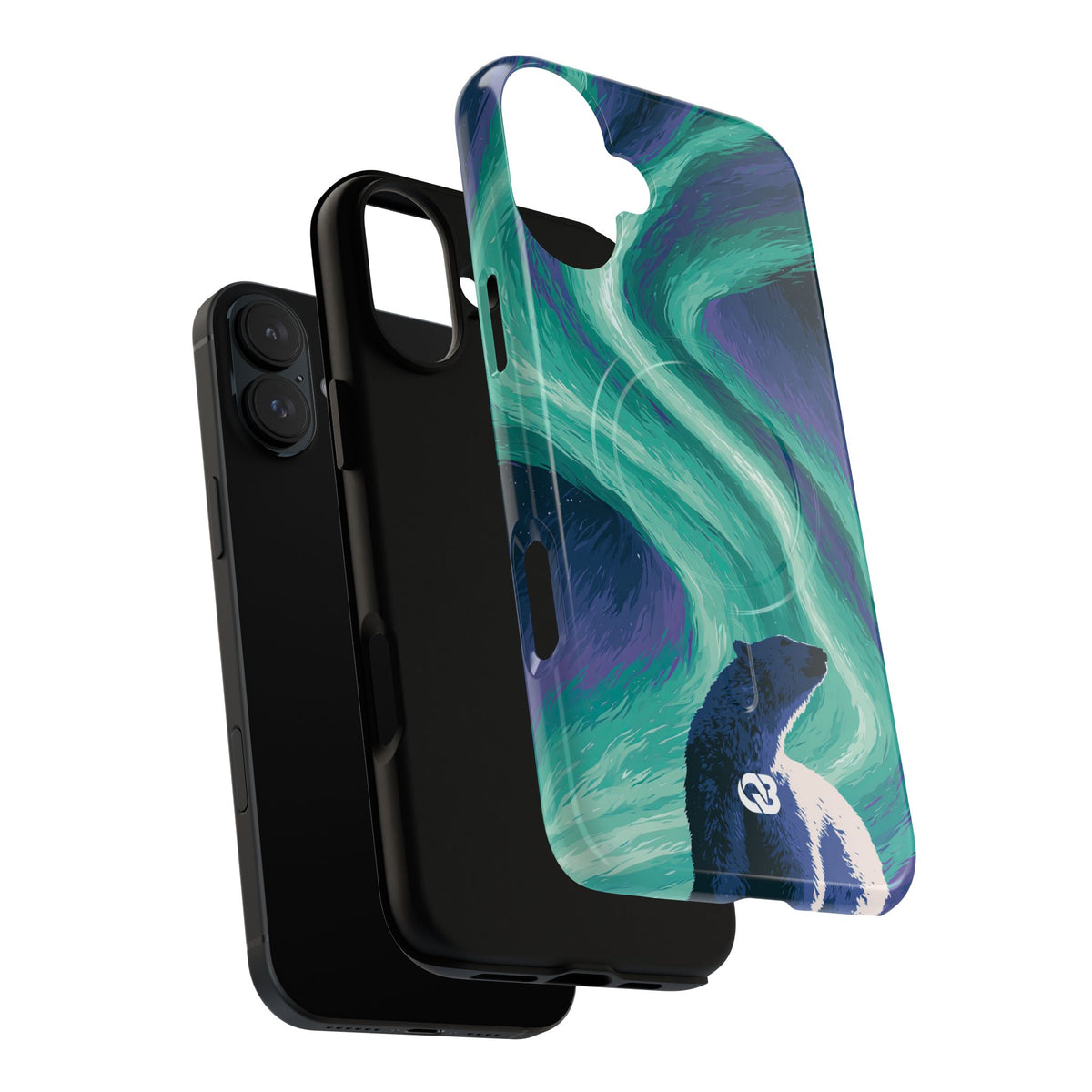 Arctic Aurora Bear · Tough 2.0 Magnetic Phone Case for iPhone · Teal