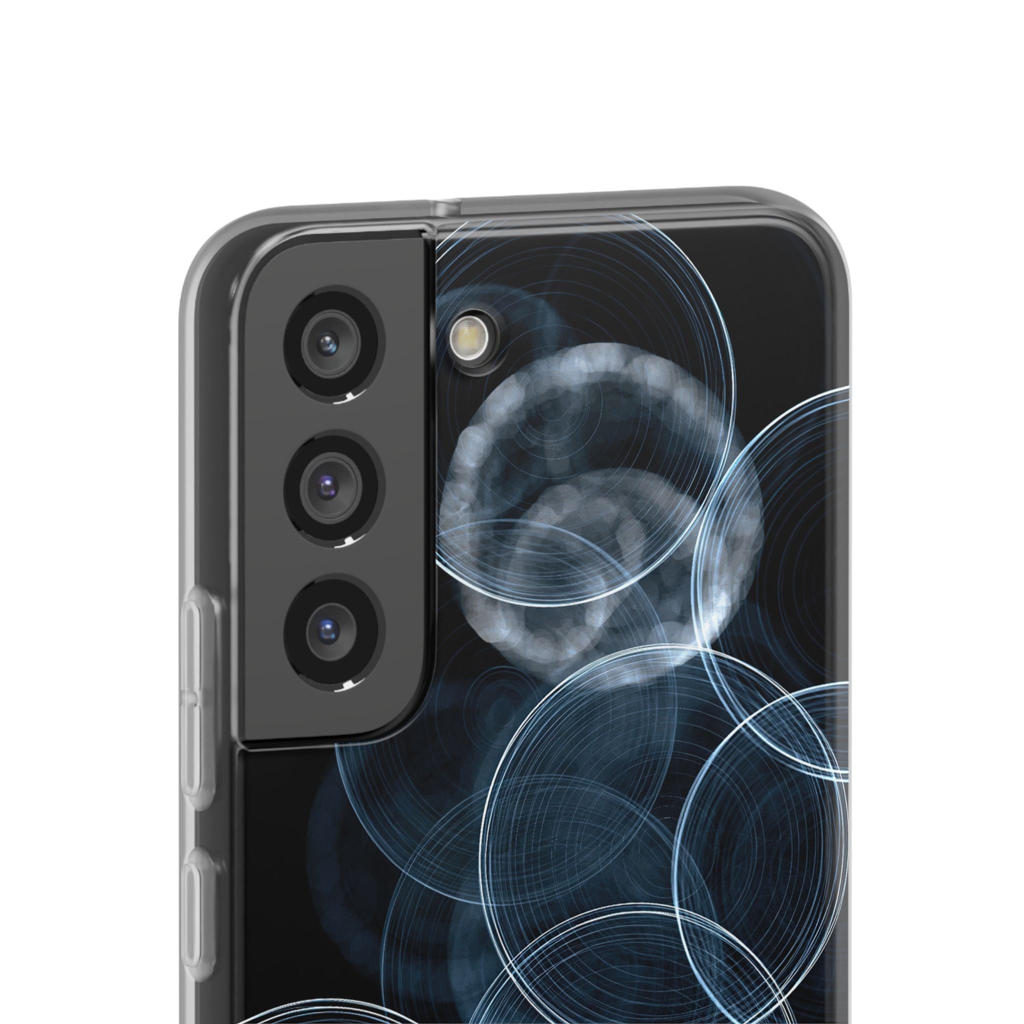 Blue Lite Phone Case for Samsung - Cyan Pulse Ripple