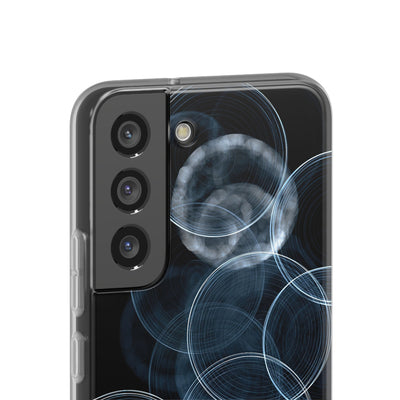 Blue Lite Phone Case for Samsung - Cyan Pulse Ripple