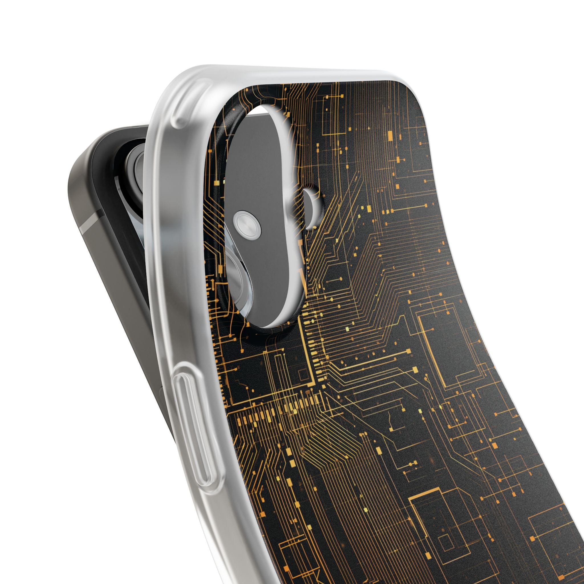 Gold Lite Phone Case for iPhone - Amber Core Mainframe