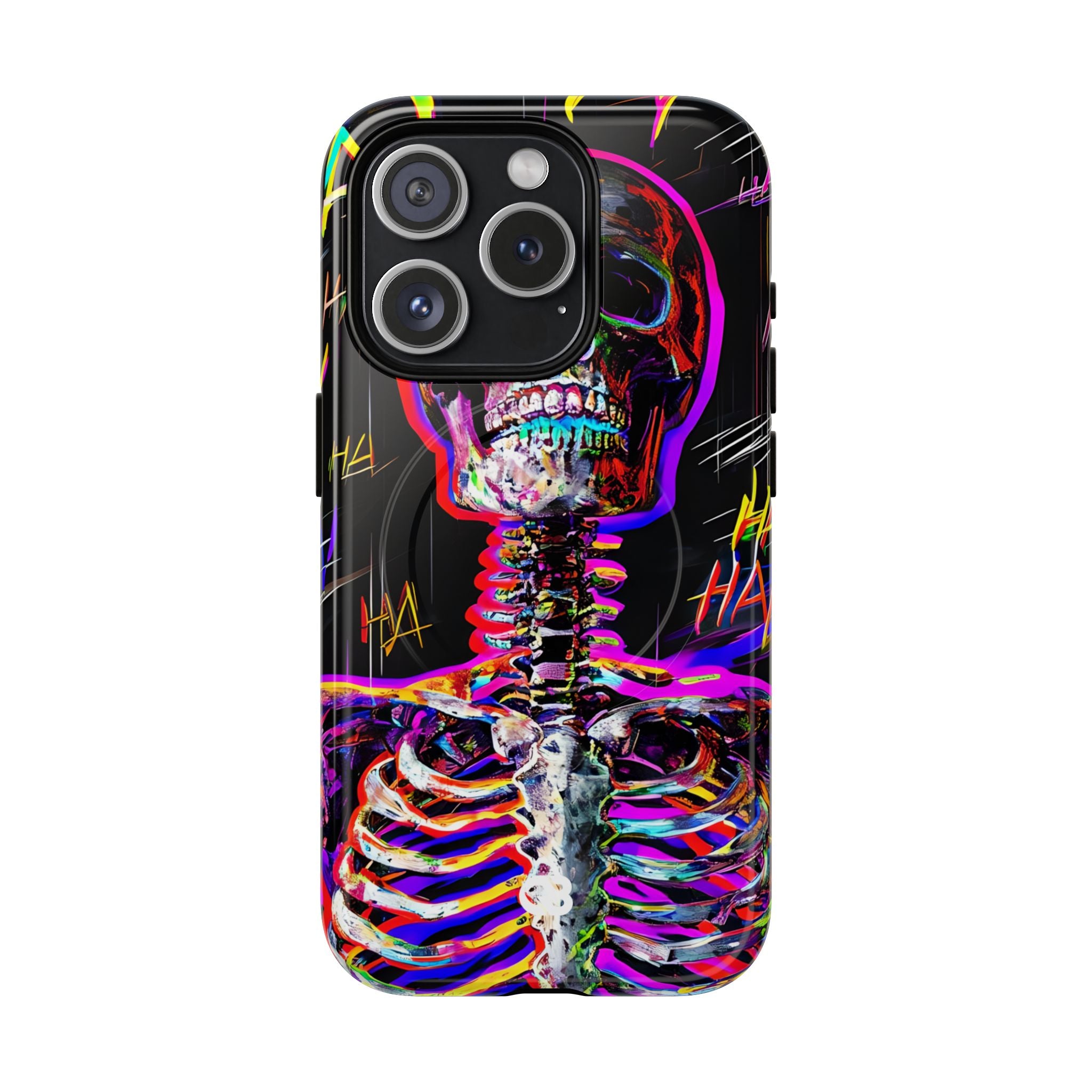 Neon Glitch Skeleton · Tough+ Coque de téléphone pour iPhone · Magsafe