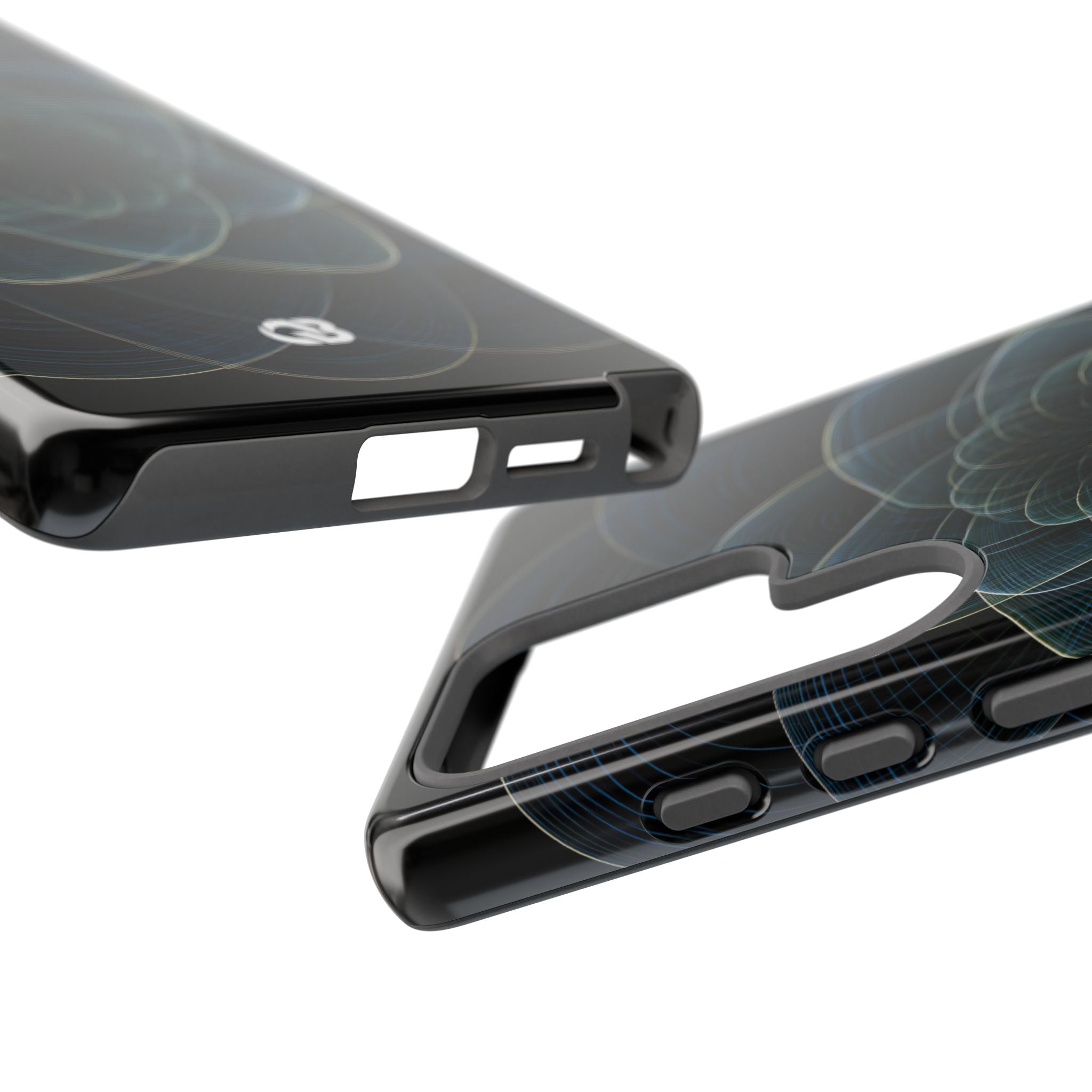 Blue Tough Phone Case for Samsung - Celestial Wireframe Bloom