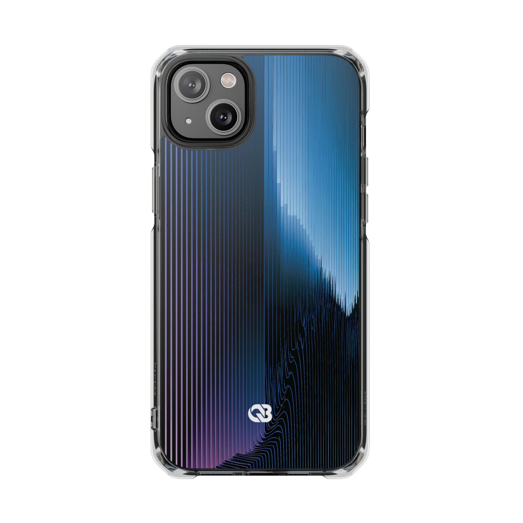 Blue Impact MagSafe Phone Case for iPhone - Indigo Distortion Wave