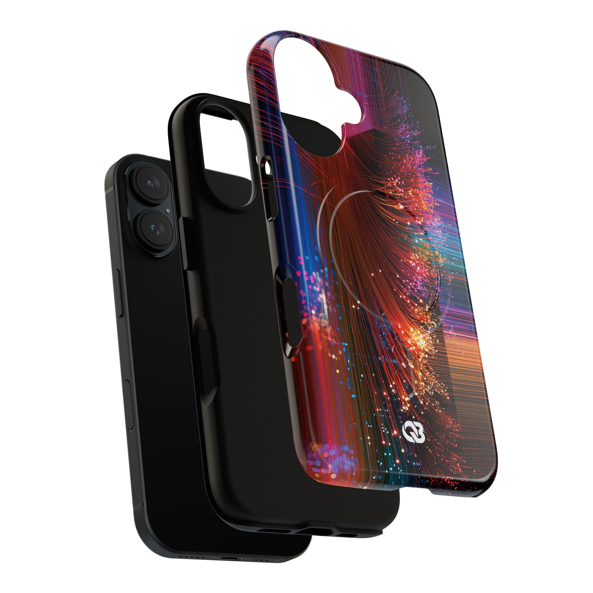 Black Tough 2.0 Magsafe Phone Case for iPhone - Cyber Optic Streak