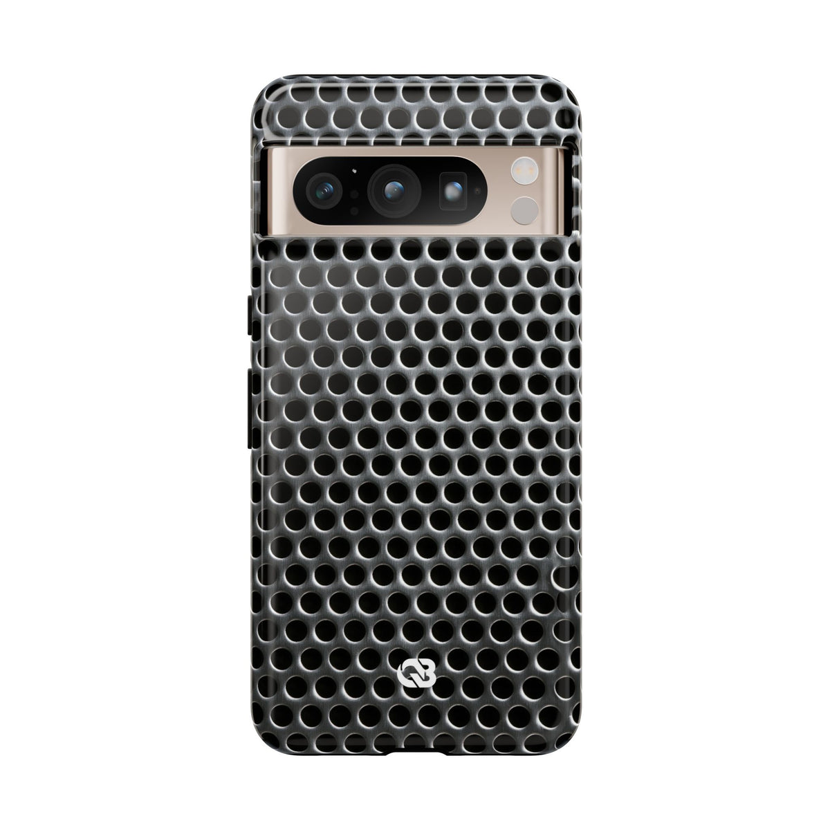 Brushed Perforated Steel · Tough Phone Case for Pixel ·  Silver