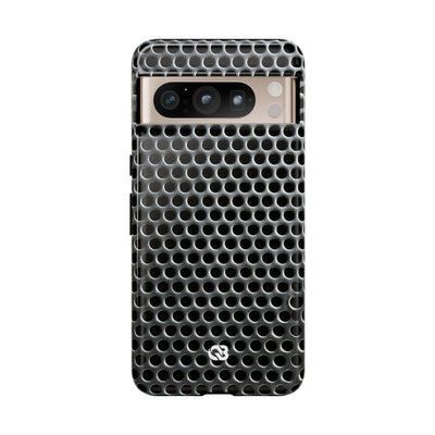 Brushed Perforated Steel · Tough Phone Case for Pixel ·  Silver