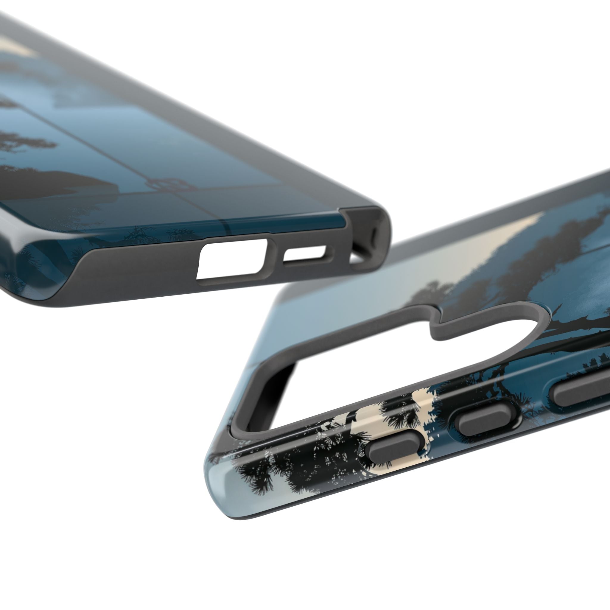 Blue Tough Phone Case for Samsung - Kyoto Mist Pine