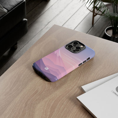 Purple Tough Phone Case for iPhone - Lavender Alpine Dawn