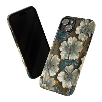 Gilded Blossom Reverie · Tough Phone Case for iPhone · Teal