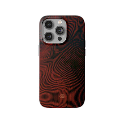 Red Lite Phone Case for iPhone - Terracotta Nerve Map